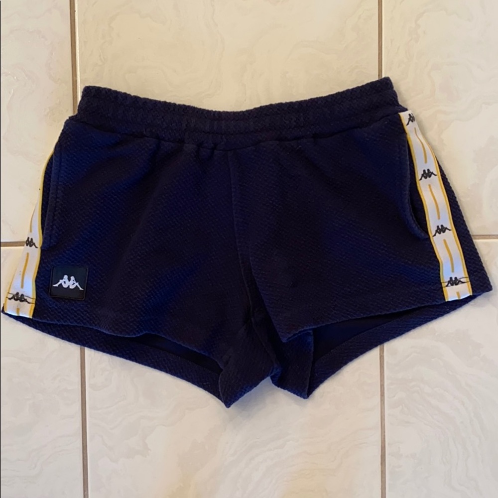Kappa Navy Blue x Gold Logo Detail Shorts